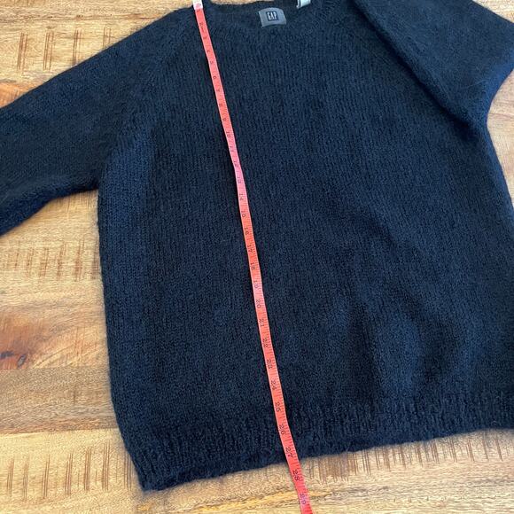Vintage Gap Mohair Blend Crewneck Sweater M Y2K Oversize Minimalist Black Grunge - Picture 10 of 10